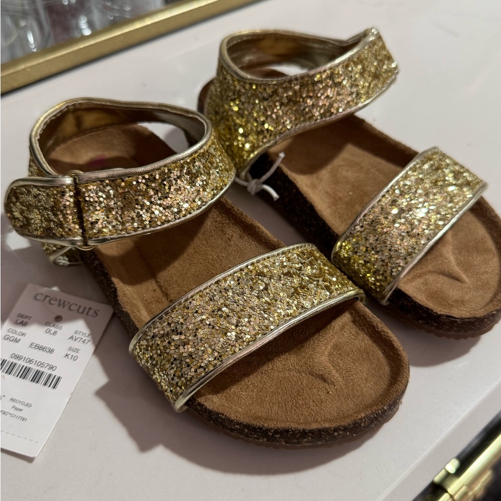 Crewcuts Kids Size 10 Glitter Sandals